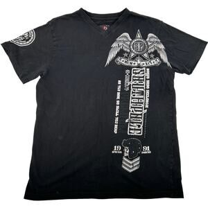 VTG y2k men's Southpole skull raven angel wings cyber grunge graphic AOP t shirt